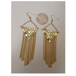 Instyle Drop Dangle Fashion Earrings Gold Tones Chains Hook